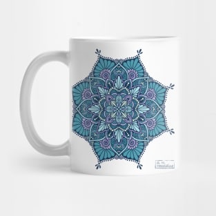 Blue Winter Garden Mandala Mug